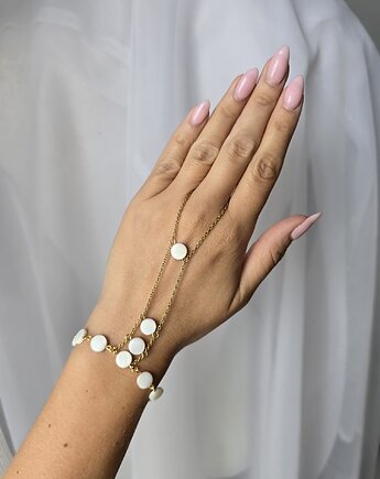 Bransoletka z pierścionkiem Dream Stones - masa perłowa, AFRODITTE COLLECTION