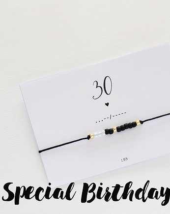 30 Morse Code Bracelet, OSOBY - Prezent dla mamy na urodziny