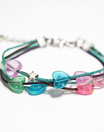 Bransoletka - Serduszka, gwiazdki - sznureczki, yenoo