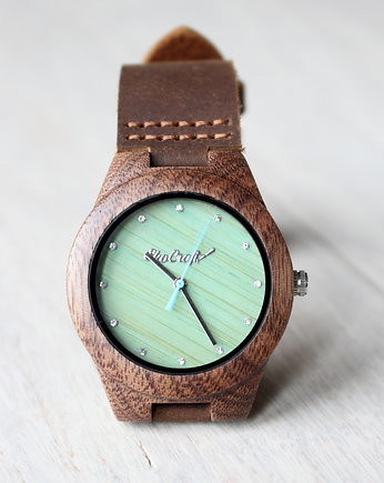 Damski drewniany zegarek WALNUT ZIRCON, EkoCraft