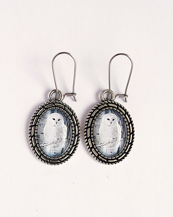 Kolczyki - Sowa - owalne