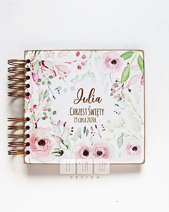 Album komunijny - Bladoróżowe kwiaty, LiLaLu Design