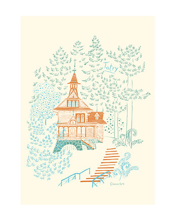 Plakat A4 Tatry Jaszczurówka, Gliniana Kura