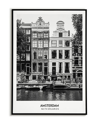 Plakat miasto AMSTERDAM HOLANDIA, Bajkowe Obrazki