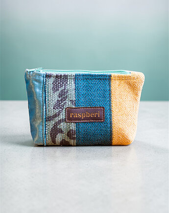 Etui na klucze patchwork, raspberi