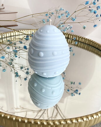 Świeca ekologiczna sojowa dekoracyjna jajko wielkanocne niebieski, Coccola JEWELLERY