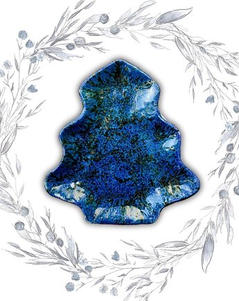 Talerz ceramiczny choinka Gwieździste niebo, annaflora