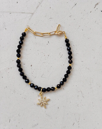 Bransoletka czarna Onyks z gwiazdką, Chmolowska Jewellery