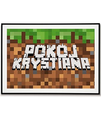 Plakat Obrazek Minecraft - Dla gracza - imię, Bajkowe Obrazki