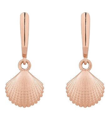 Kolczyki z różowego złota z muszelkami, SOTHO