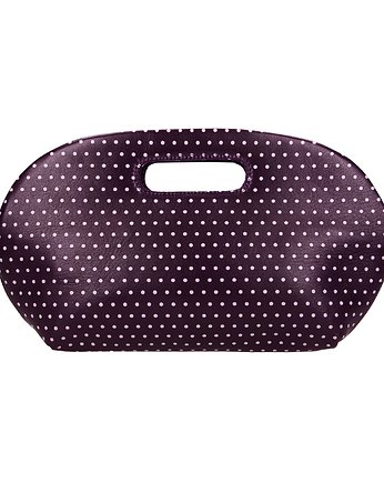 Torebka skórzana fioletowa DOTTY marki Bolsa, Bolsa