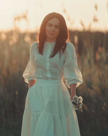 Bluzka BOHEMIA z batystu ecru, Anna Wolny Fashion