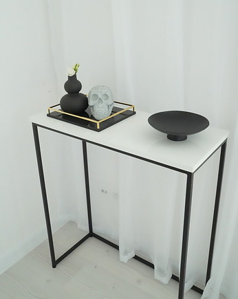 BERGAMO - prosta metalowa konsola, Papierowka Simple form of furniture