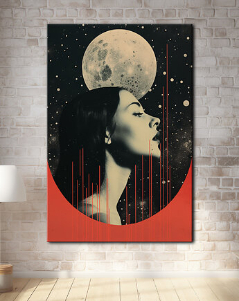 Pył księżycowy - Plakat - Druk - Kolaż, Abstrakcja, Surrealizm, Loft #10, Black Sapphire Art