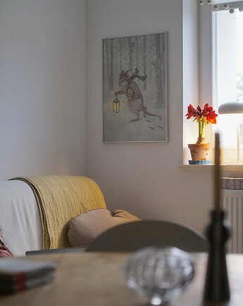 Zimowy spacer plakat do pokoju dziecka Hi Little, HI LITTLE