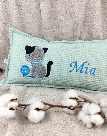 Personalizowany prezent dla dziecka - imienna poduszka z kotkiem, Enitka Sweet Baby Room