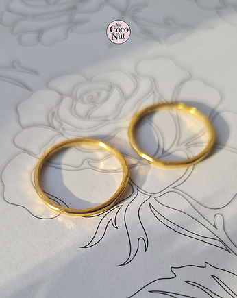 SUPER CENA Obrączki TEXTURE  mosiądz, COCONUT