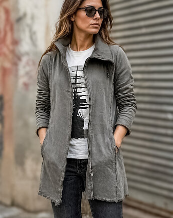 Bluza UNDERWORLD Asymmetrical Zip ARC szary/grafit, UNDERWORLD