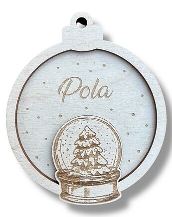 Bombka z Imieniem Kula Śnieżna, STREET WOOD