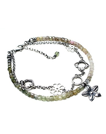 Turmaliny ombre /flower/-  bransoletka, Katia i krokodyl