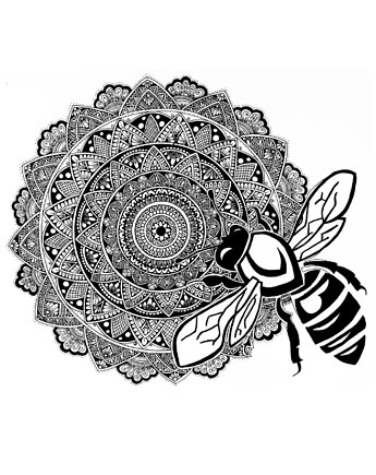 Mandala nr 15, Pszczoła, reprodukcje, anna marczewska