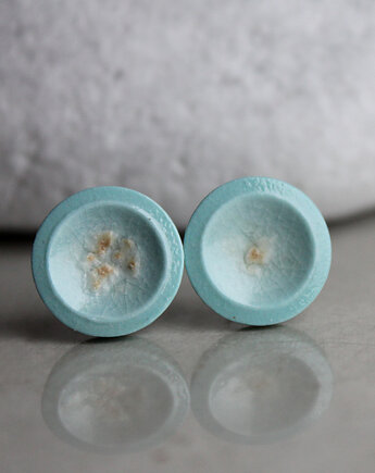 JEMIOŁA 13mm/stal chirurgiczna/kolczyki ceramiczne UNIKAT, Magda Łysiak