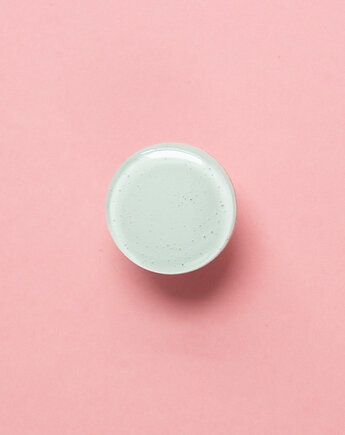 Biała szklana gałka meblowa, DOT manufacture