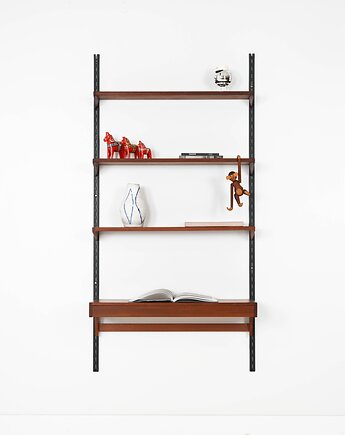 Regał systemowy tekowy, duński design, lata 60, K Kristiansen, FM M, Przetwory design