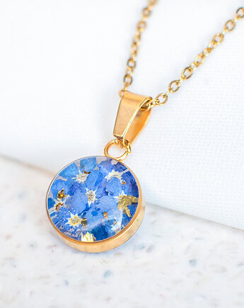 Wisiorek z niezapominajkami, nature gift