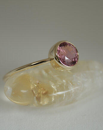 Pierścionek Złoty pieścionek z różowym turmalinem, Tomasz Markowski Biżuteria