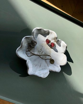 Ceramiczna podstawka Biały Kwiat, Makatka Polka Ceramiczna