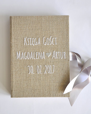 Księga gości A4 A5 srebrna szara popielata, papirell