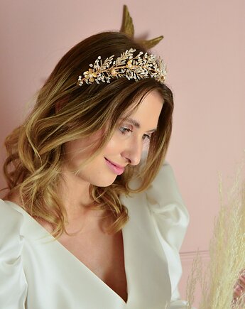Korona ślubna z koralików, Anelis Atelier