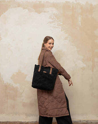 Torba welurowa muffin czarna, sacky bag