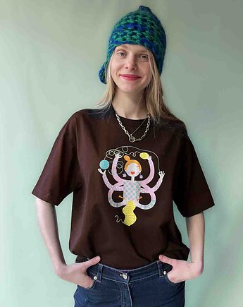 Oversize T shirt z bawełny organicznej, PANAPUFA