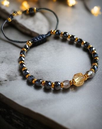 DOBROBYT i OCHRONA - amulet - cytryn, kwarc dymny, TURMALIN: PREMIUM, kaktusia