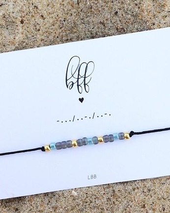 Zestaw BFF - bransoletki z alfabetem Morse'a, Le Boho Bleu