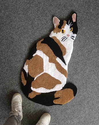 Dywan z kotem, wysokiej jakości, gruby miękki dywan,, Cotton Carpet.