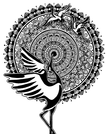 Mandala nr 24, Żurawie, reprodukcje, anna marczewska