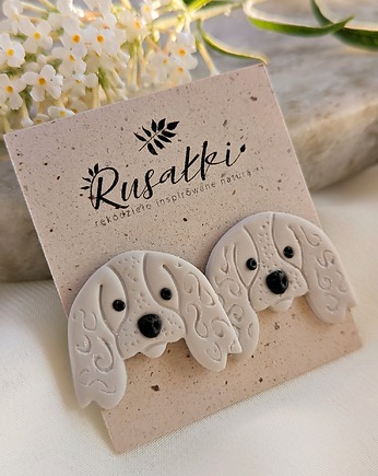 Kolczyki stal chirurgiczna Cocker Spaniel, prezent dla psiary, Dary Rusałki