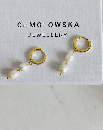 Kolczyki z Perłami delikatne, Chmolowska Jewellery
