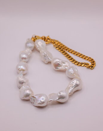 ROMEO PEARLS naszyjnik złoty, POLA ZAG