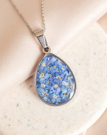 Wisiorek z niezapominajkami, nature gift