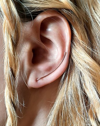 Kolczyk- nausznica  LINIA miedź, ZIĘBA