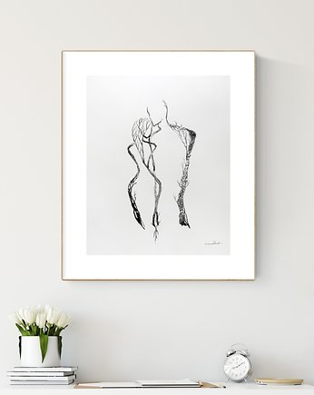 Grafika 40X50 cm wykonana ręcznie, MiniMalArt