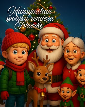 "Spotkanie z reniferem Iskierką" książeczka personalizowana, Nasza Bajeczka