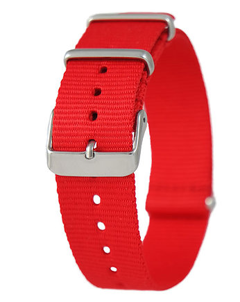 Pasek do zegarka - nylonowy, czerwony, yenoo