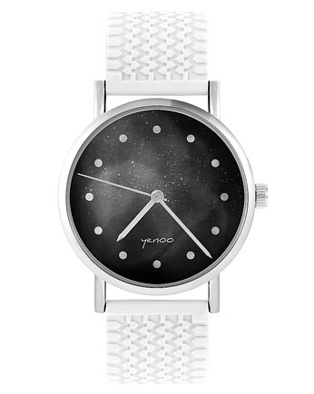 Zegarek - Czarny, kosmos - silikonowy, biały, OKAZJE - Prezenty na 18 dla chłopaka