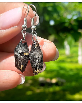 Geometryczne kolczyki z dmuchawcem, Figa handmade accessories