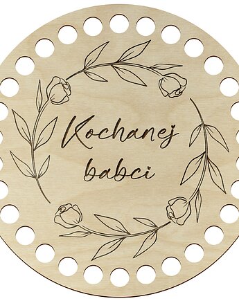 Baza Wieczko DNO ze Sklejki OKRĄG 15cm do Szydełkowania Makramy dla Babci, smxdsgn